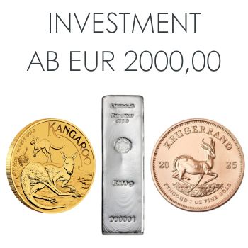 Investment bis 2000 Euro | Mezei - Münzen Edelmetalle